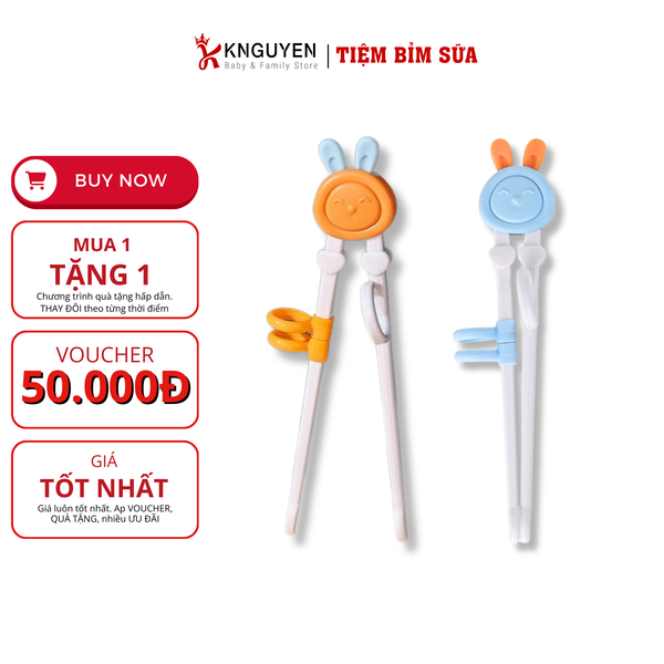  Đũa tập gắp cho bé hình gấu, thỏ ngộ nghĩnh Honper Cho Bé 