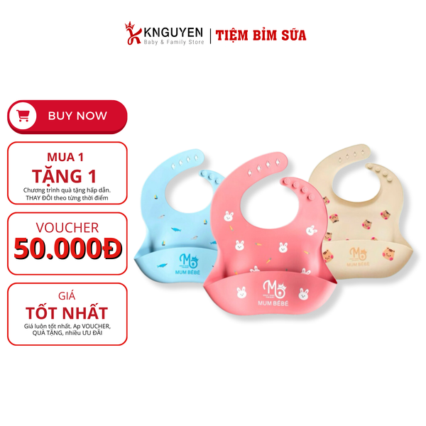  Yếm máng silicone Mumbébé Hình Ngộ Nghĩnh 