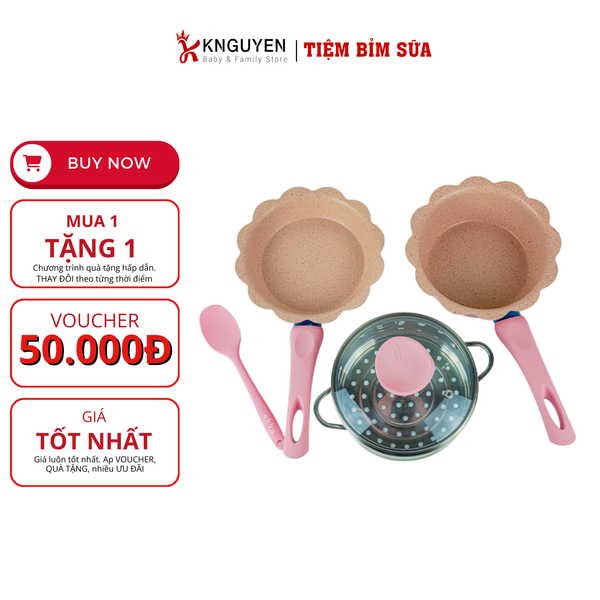  Bộ chảo đá hình hoa OKBY 