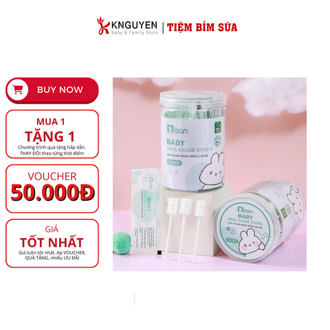  Gạc Rơ Lưỡi Que Misan Hộp 30 Que 