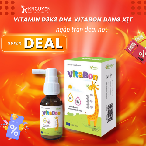  Vitamin D3K2 + DHA Vitabon Dạng Xịt 