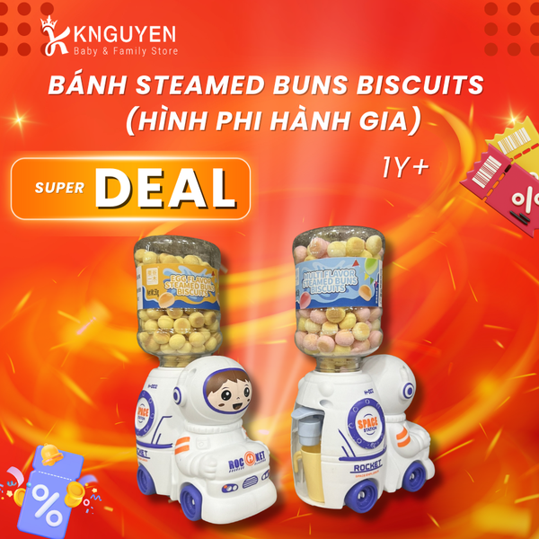  Bánh Ăn Dặm Steamed Buns Biscuits 50g (Hình Phi Hành Gia) 