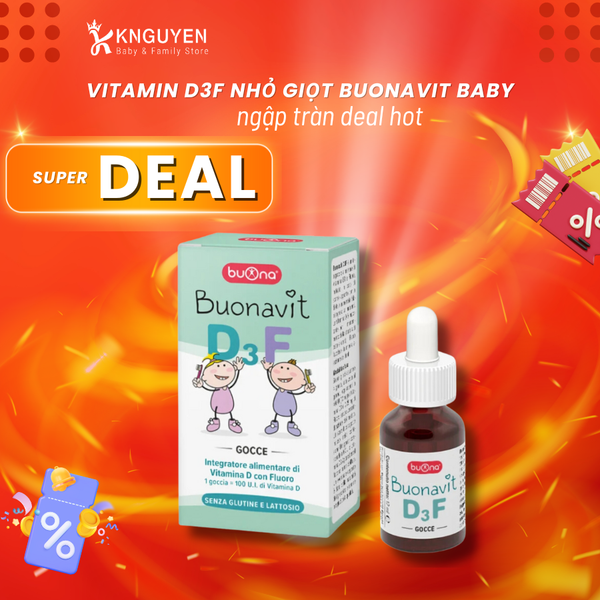  Vitamin D3F nhỏ giọt Buonavit baby (12ml) 