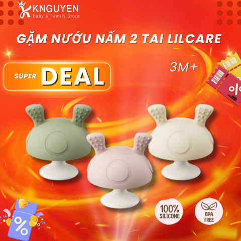  Gặm nướu nấm 2 tai Lilcare (3M+) 