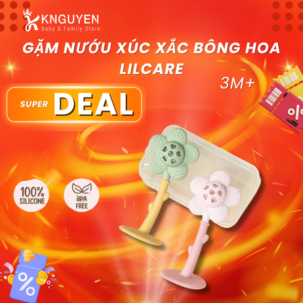  Gặm nướu xúc xắc bông hoa Lilcare (3M+) 