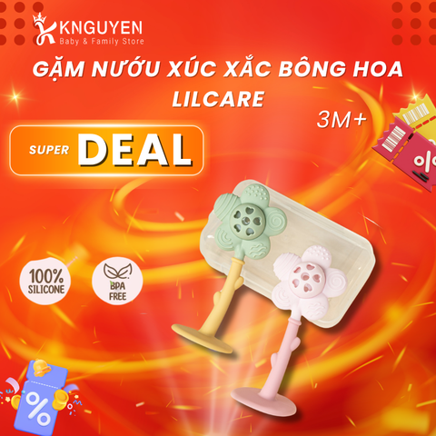  Gặm nướu xúc xắc bông hoa Lilcare (3M+) 