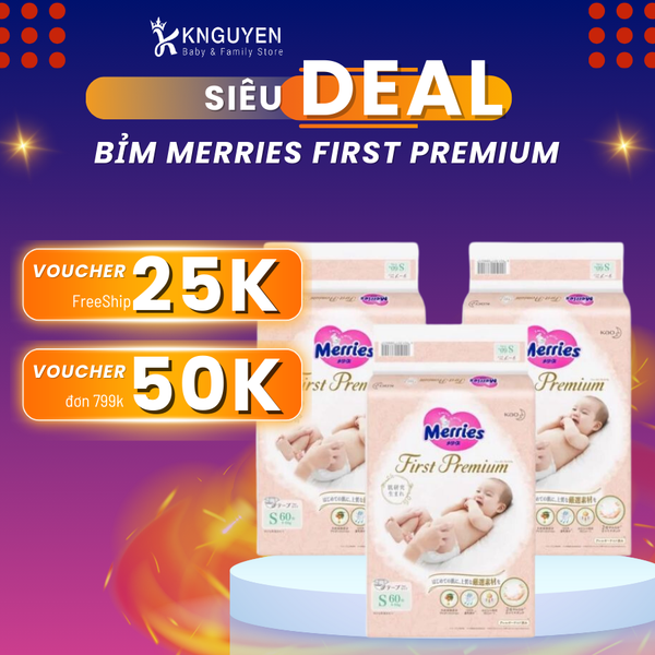  Bỉm Merries First Premium 