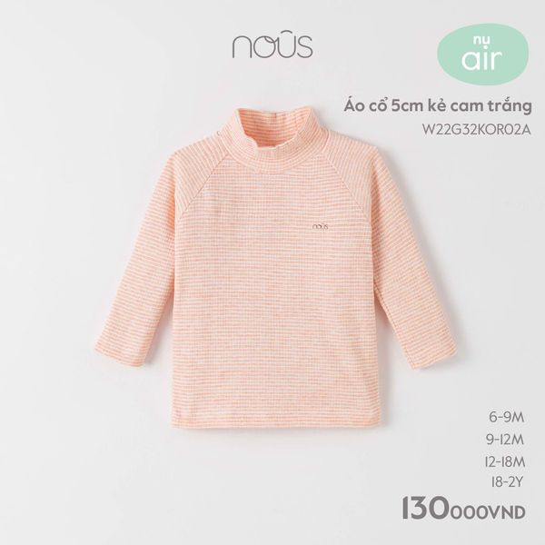  Áo Cổ 5cm kẻ -  Nous 