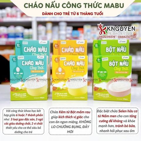 Cháo nấu công thức Mabu (900g) 6M+ 