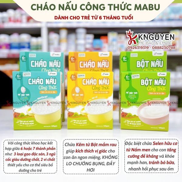 Cháo nấu công thức Mabu (400g) knguyenstore
