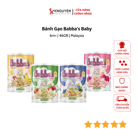  Bánh Gạo Babba's Baby (6m+) - 45g 