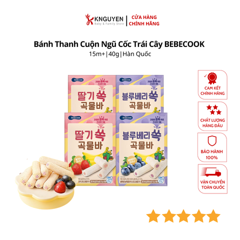  Bánh Thanh Cuộn Ngũ Cốc Trái Cây BEBECOOK 