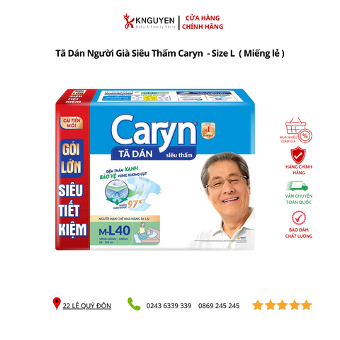  Tã Dán Người Già Siêu Thấm Caryn  - Size L 