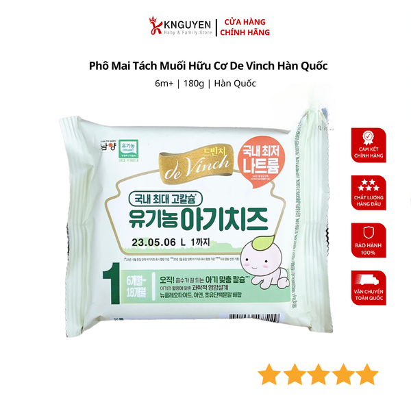  Phô Mai Tách Muối Hữu Cơ De Vinch Hàn Quốc 