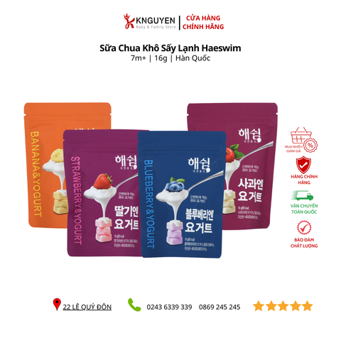  Sữa chua khô sấy lạnh Haeswim Hàn Quốc gói 16gr (400 triệu lợi khuẩn/gói) 