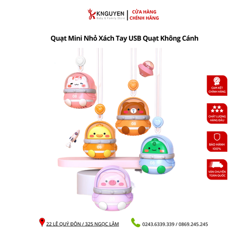  Quạt Mini Nhỏ Xách Tay USB Quạt Không Cánh 