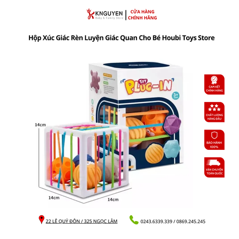  Trò chơi hình trụ, hộp xúc giác rèn luyện giác quan cho bé từ 0 - 2 tuổi Houbi Toys Store 