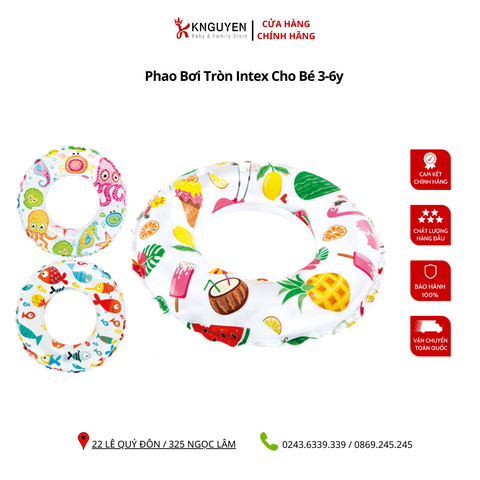  Phao Bơi Tròn Intex Cho Bé 