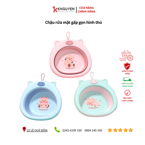  Chậu rửa mặt gấp gọn hình thú 