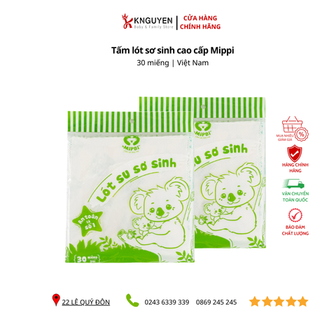  Tấm lót sơ sinh cao cấp Mipbi 