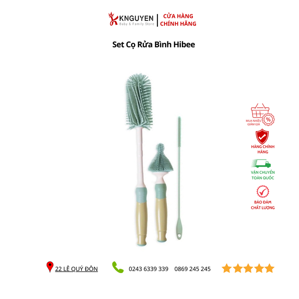  Set Cọ Rửa Bình Hibee 