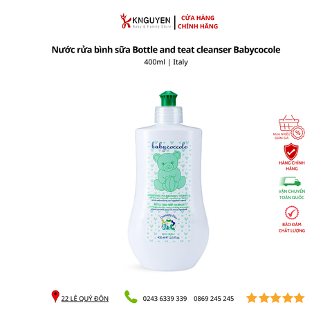  Nước rửa bình sữa Bottle and teat cleanser Babycocole 400ml 