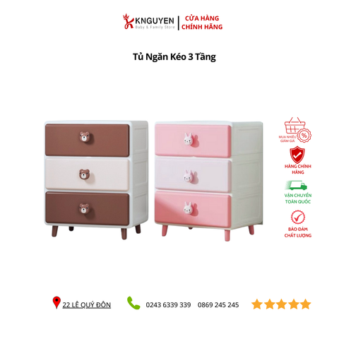  Tủ Ngăn Kéo 3 Tầng 