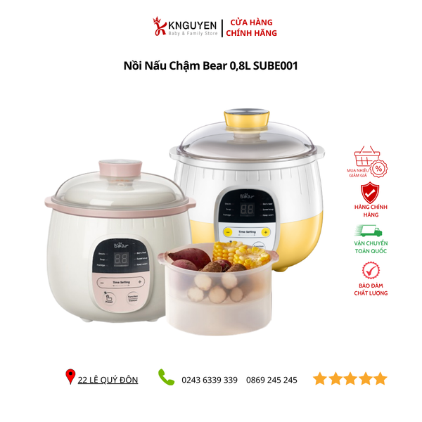  Nồi nấu chậm Bear 0,8L SUBE001 