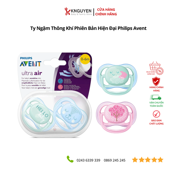  Ty Ngậm Thông Khí Phiên Bản Hiện Đại Philips Avent ( Vỉ Đôi ) 