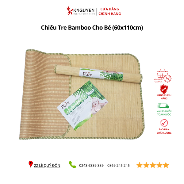  Chiếu Tre Bamboo Cho Bé (60x110cm) 