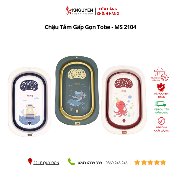 Chậu Tắm Gấp Gọn Tobe - MS 2104 