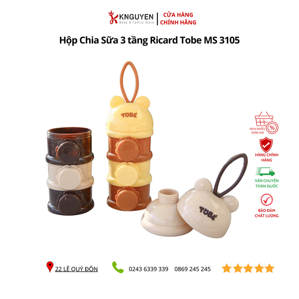  Hộp chia sữa 3 tầng Ricard Tobe MS 3105 