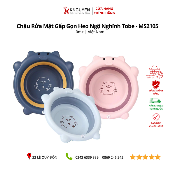  Chậu Rửa Mặt Gấp Gọn Heo Ngộ Nghĩnh Tobe - MS2105 