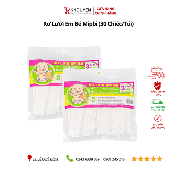  Rơ Lưỡi Em Bé Mipbi (30 chiếc/túi) 