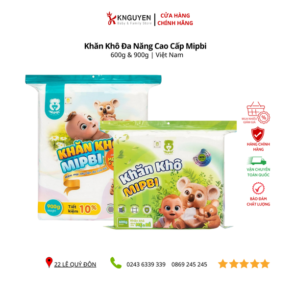  Khăn khô đa năng Mipbi  cao cấp CHÍNH HÃNG 