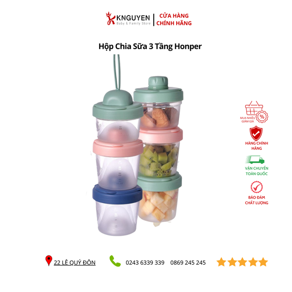  Hộp chia sữa 3 tầng Honper 