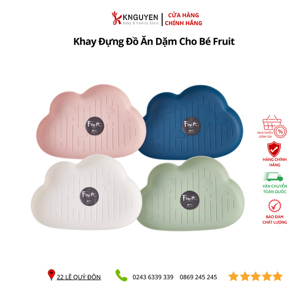  Khay Ăn Dặm Hình Đám Mây BLW Fruit 