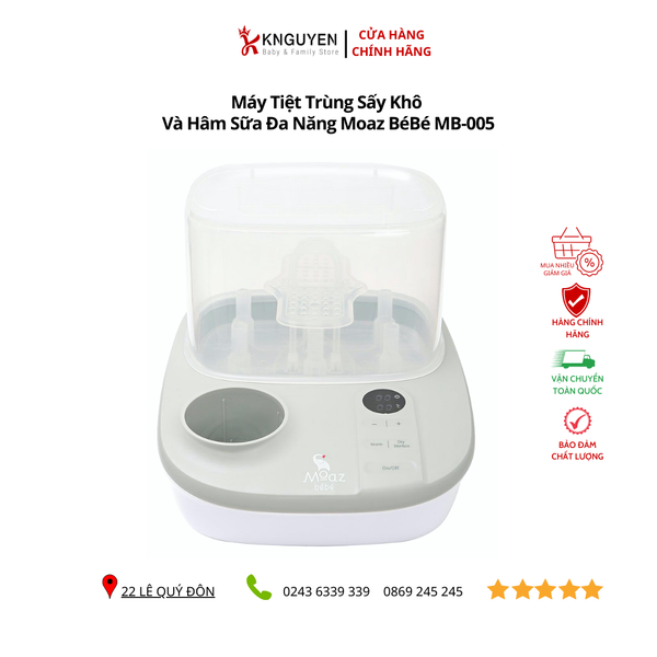  Máy Tiệt Trùng Sấy Khô Và Hâm Sữa Đa Năng Moaz BéBé MB-005 