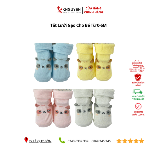  Tất Lưới Gạo cho bé từ 0-6M 