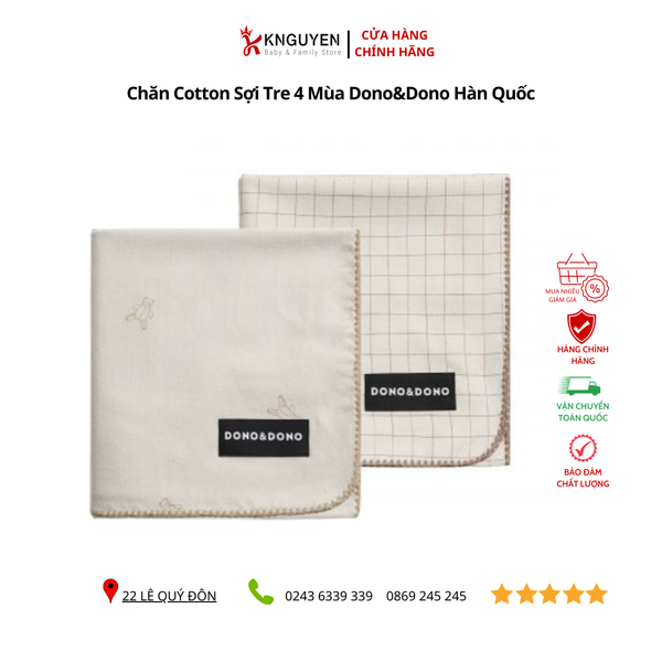  Chăn cotton sợi tre 4 mùa Dono&Dono 