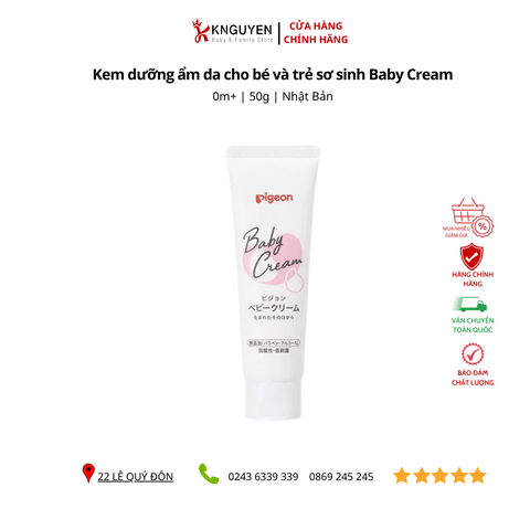  Kem dưỡng ẩm da cho bé và trẻ sơ sinh Pigeon Baby Cream Nhật Bản 