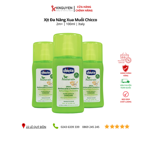  Xịt Đa Năng Xua Muỗi Chicco -100ml 