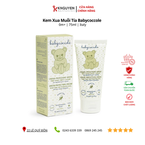  Kem xua muỗi Babycoccole 75ml (0m+) 
