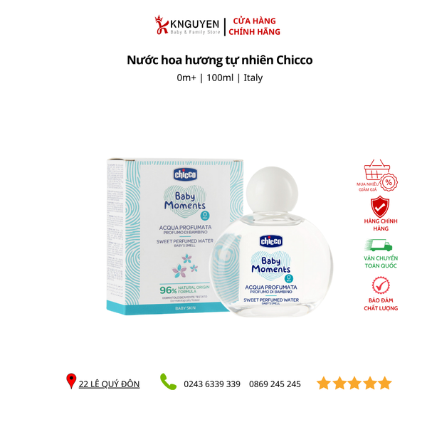  Nước hoa hương tự nhiên Chicco 0M+ 100ml 