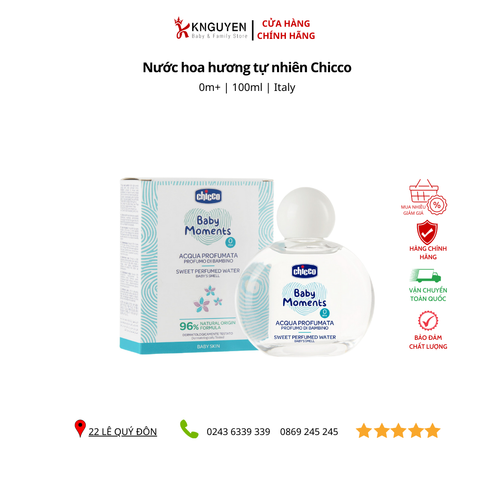  Nước hoa hương tự nhiên Chicco 0M+ 100ml 
