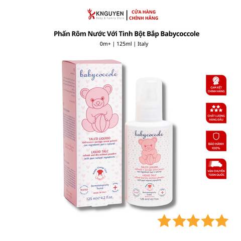  Phấn rôm nước với tinh bột bắp Babycoccole 0M+  (125ml) 