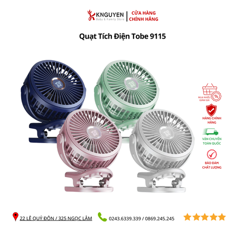  Quạt tích điện mini ToBé 9115 