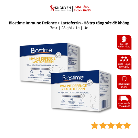  Biostime Immune Defence + Lactoferrin - Hỗ Trợ Tăng Sức Đề Kháng 