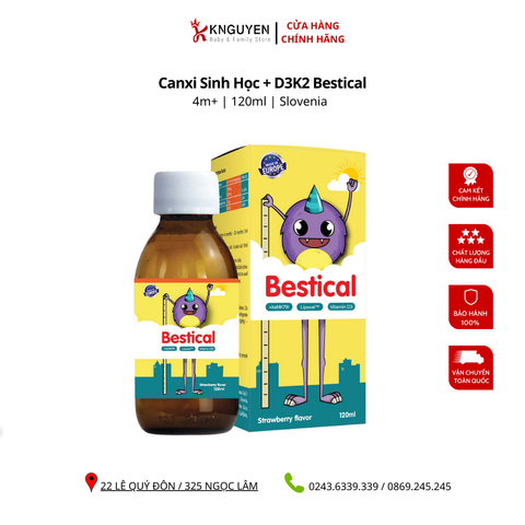  Canxi sinh học + D3K2 Bestical 120ml 