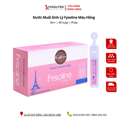  Nước muối sinh lý Pháp Fysoline Màu Hồng 
